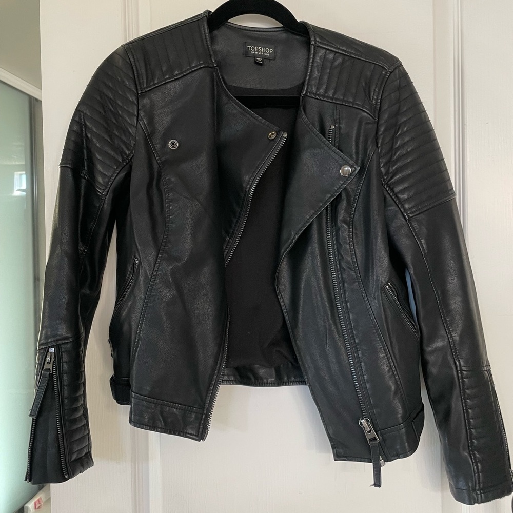 Topshop Faux Leather Jacket